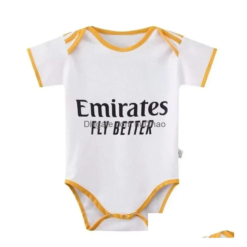 23 24 baby football kit barcelona home football childrens kit world cup kit crawling shirt for girls and boys 9-18 months