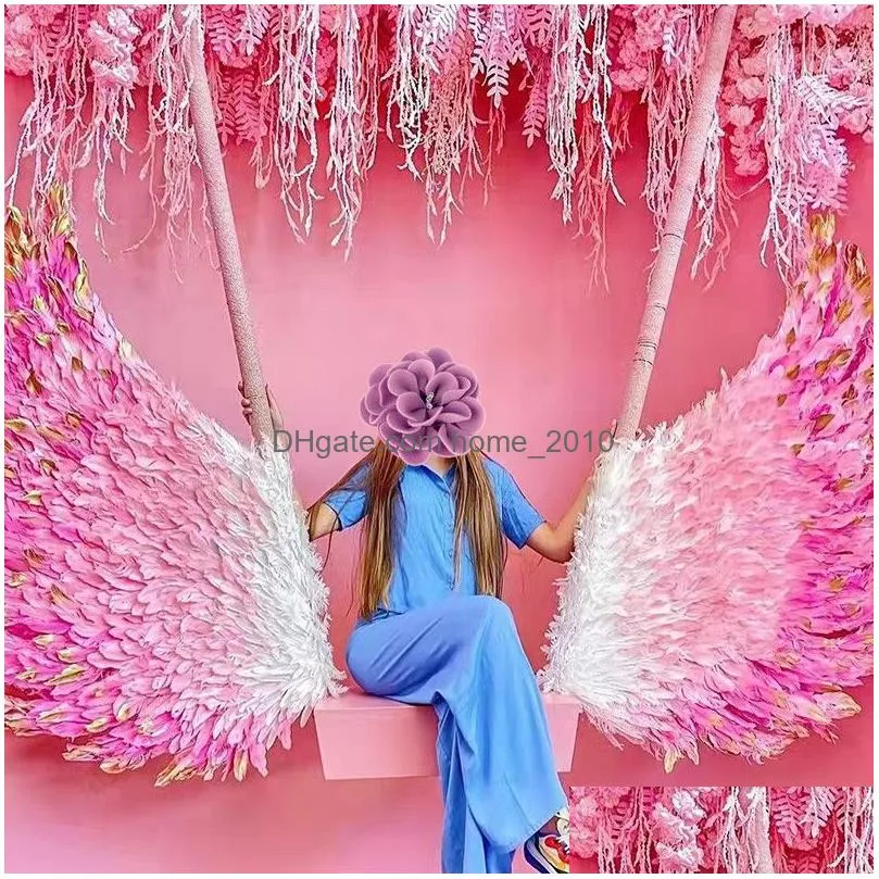 other event party supplies customized creative swings decorations large pink angel wings cute pography shooting props contact