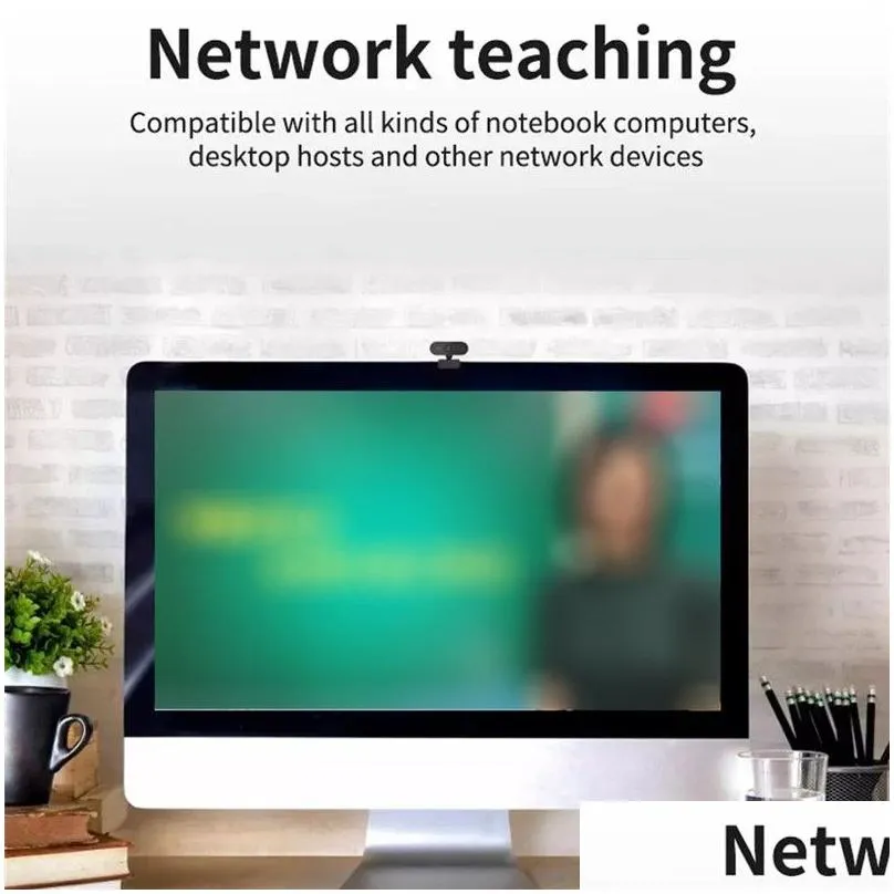 DHgate.com:2024 Upgraded1080P Webcam with Microphone, Rotatable PC ...