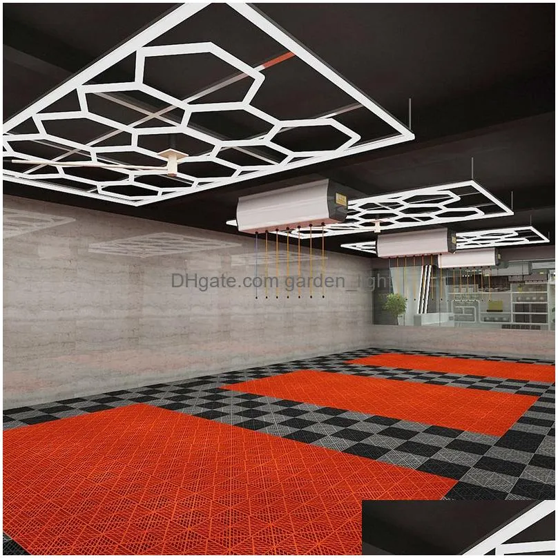 Hexagon led ceiling light garage clearance
