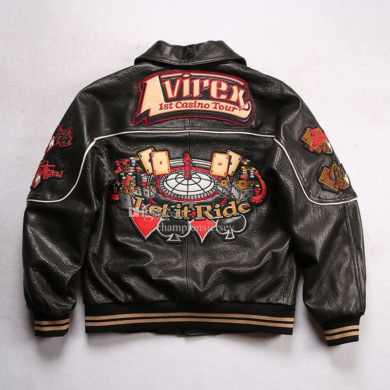 Avirex hip hop leather jackets outlet