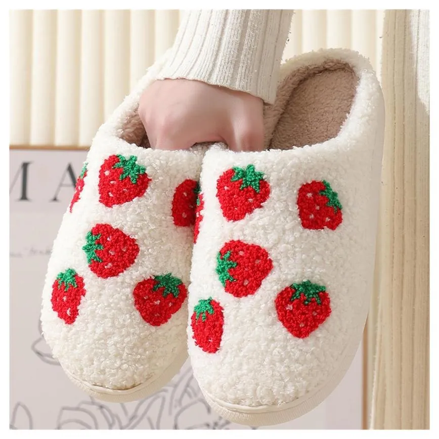 Bulk Womens Cute Mushroom Closed Toe Strawberry Slippers Warm And Soft Bedroom Footwear With Non Slip Sole Perfect For House Fast Drop Delivery From Yumshoe 9.31 DHgate.Com