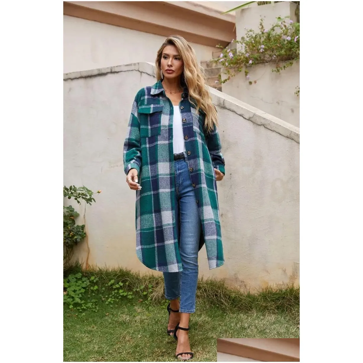 Womens Plaid Wool Blend Casual Dress Jackets For Women With Womens Plaid Wool Blend Casual Dress Jackets For Women With