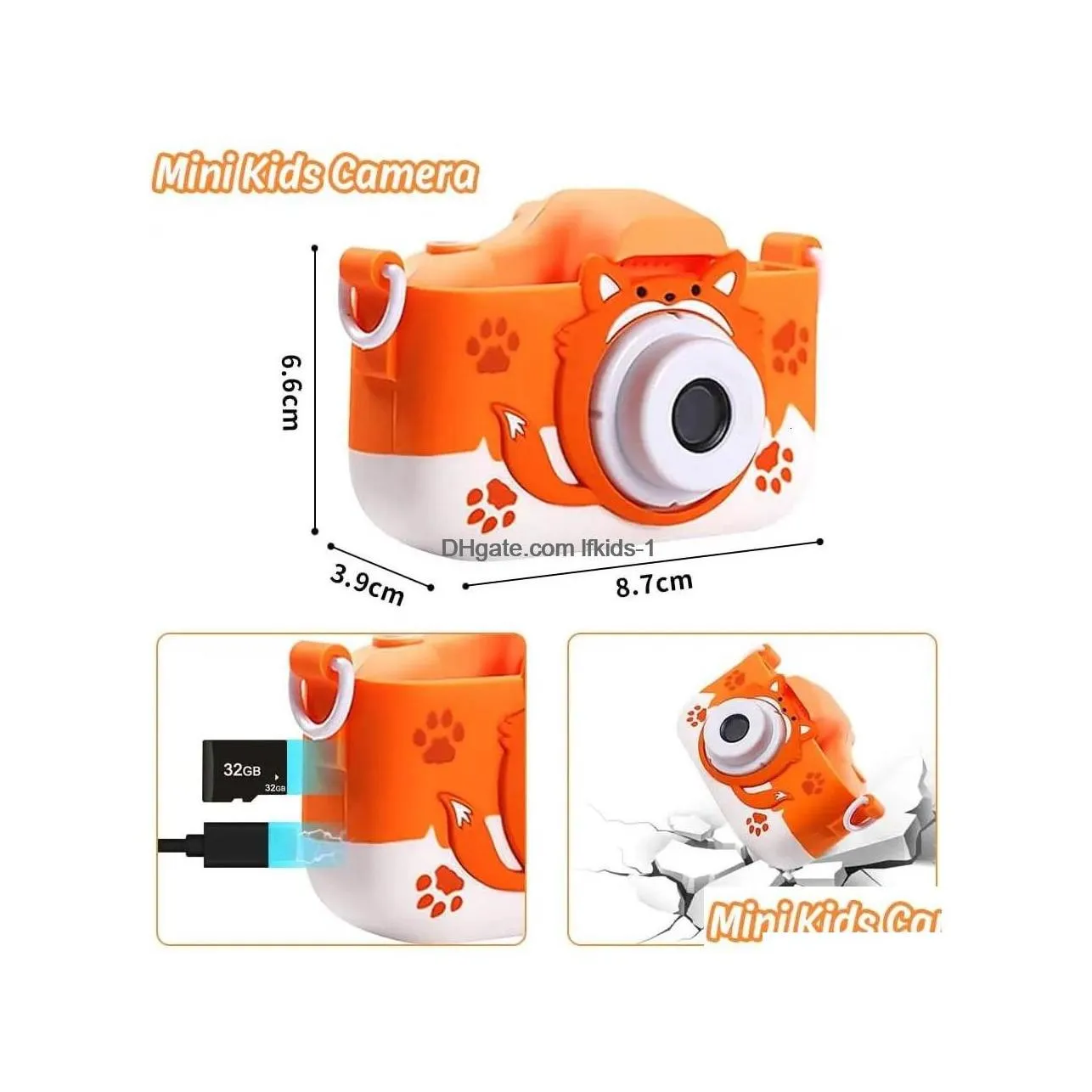 Kids' HD 1080P Digital Camera With USB Charger, Game Proof Silicone ...