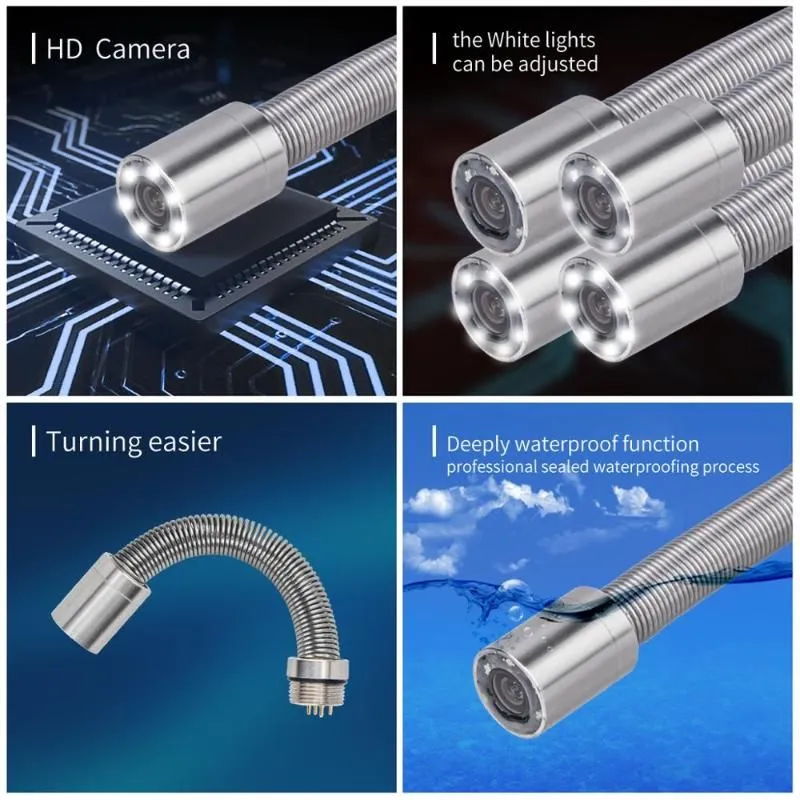 Sercomm Rc8025 Camera Industrial Endoscope Sercomm Camera With DVR, 16GB Ft Card Drain, And ...