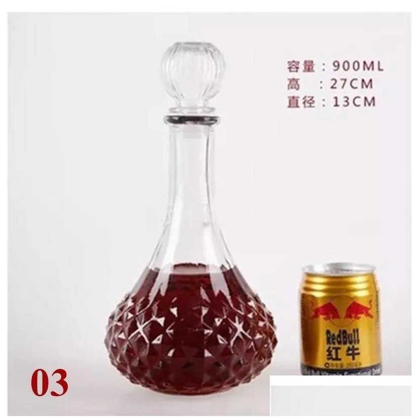 Wine Glasses 900ml/1000ml High Quality Clear Glass Bottle Decanter GLA-131