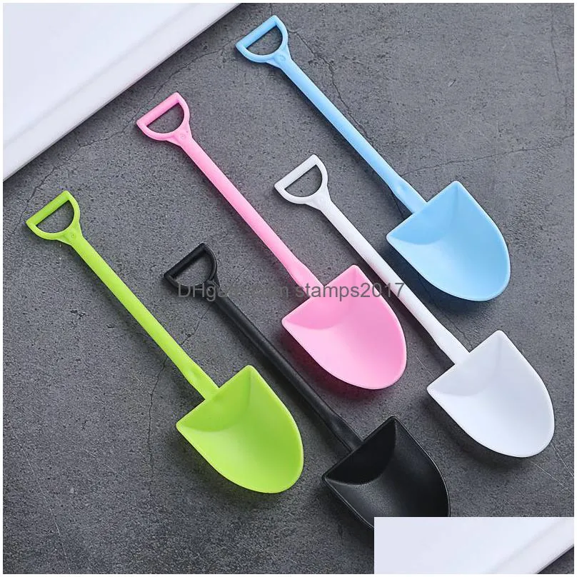 disposable plastic spoons ice cream cake dessert spoon pudding shovel yogurt scoop t9i002107