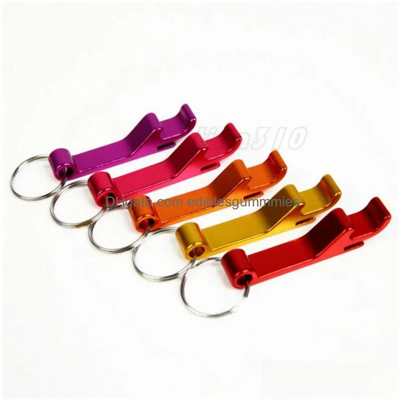  selling aluminum alloy key-chain beer wine opener creative multi function bottle opener bottle metal bar tools with key-chain