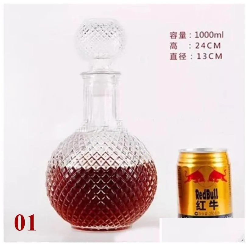 Wine Glasses 900ml/1000ml High Quality Clear Glass Bottle Decanter GLA-131
