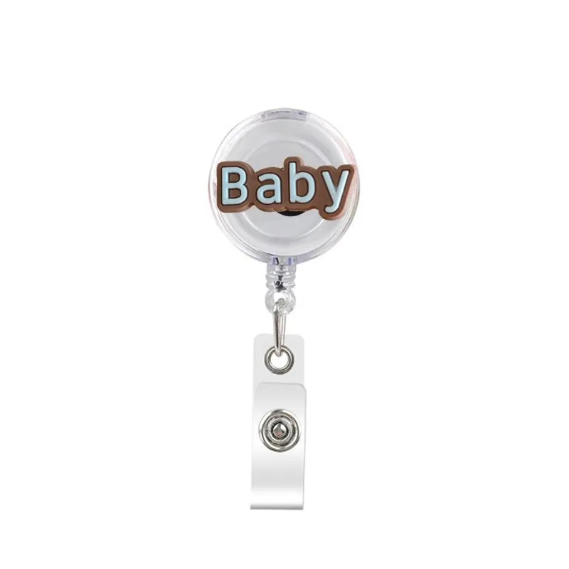 cute retractable badge holder reel badge reel - clip-on name badge tag with belt clip id badge reels clip card holder for office workers baby usa doctors nurses medical students and students