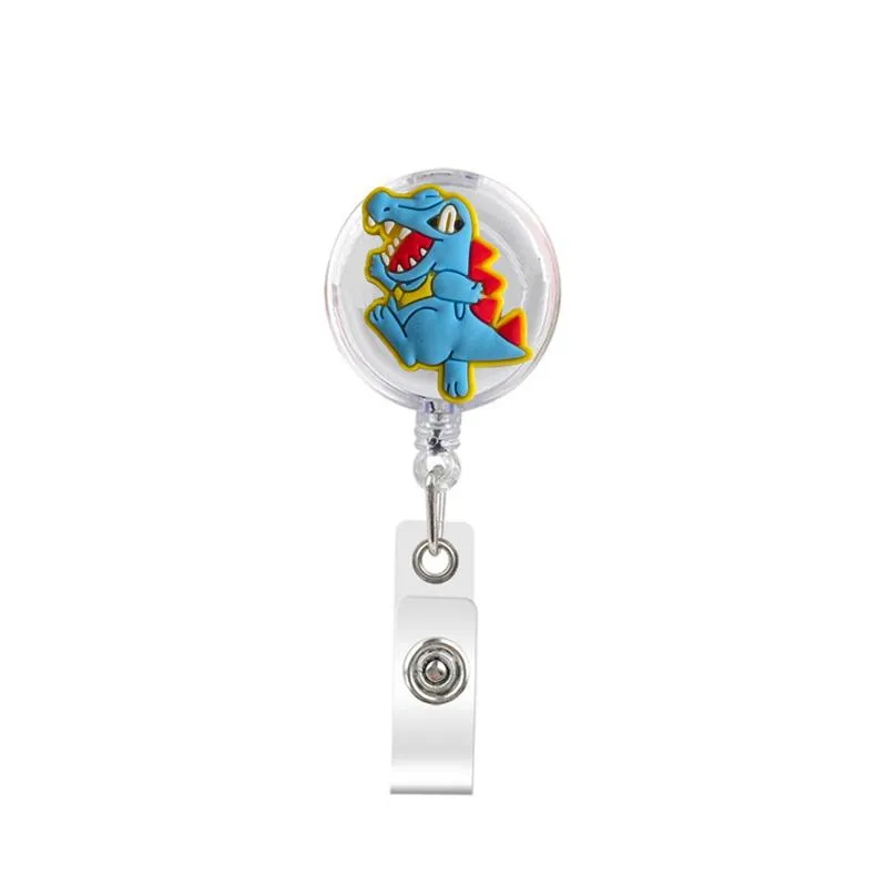 the flowers retractable badge reel with alligator clip name nurse id card badge holder reel decorative custom badge holder