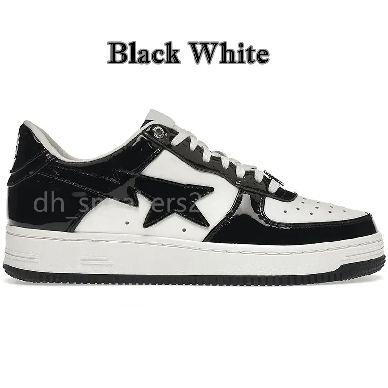 Designer Casual Shoes Shark Star SK8 Low Baped Patent Leather Black White Blue Camouflage Skateboarding jogging Men Women Sports Sneakers Trainer 36-45