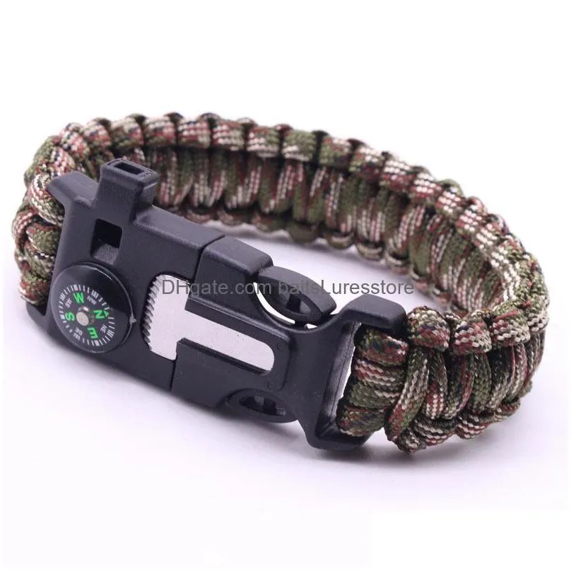 survival bracelets paracord bracelet compass hand chain outdoor equipment seven-core umbrella rope mti-function flite