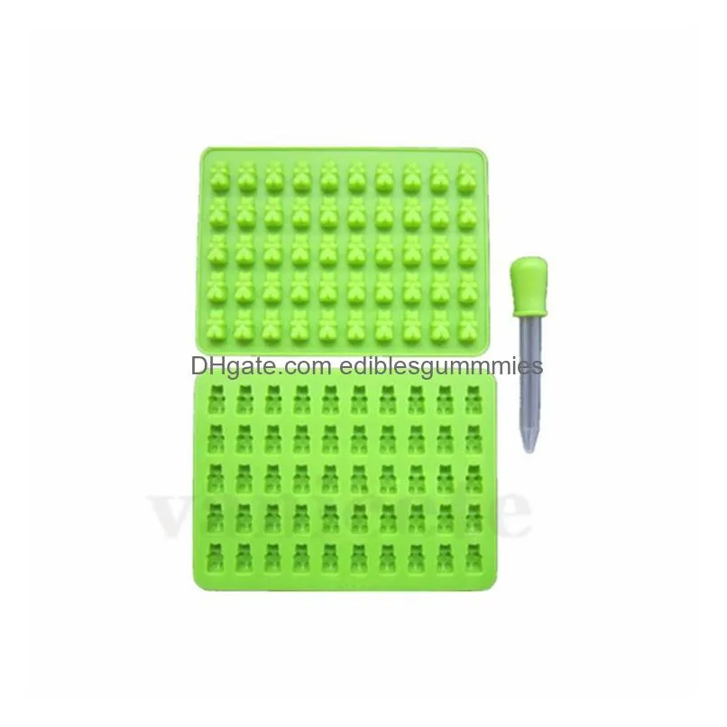 kitchen tool baking moulds bear silicone molds bears shaped soft chocolate mold with droppers ice cube tray bakeware sweet candy mould