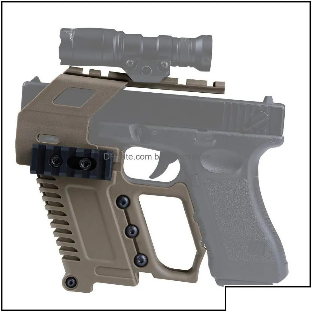 tactical abs mount w/rail panel for g17 g18 g19 gbb gear accessories