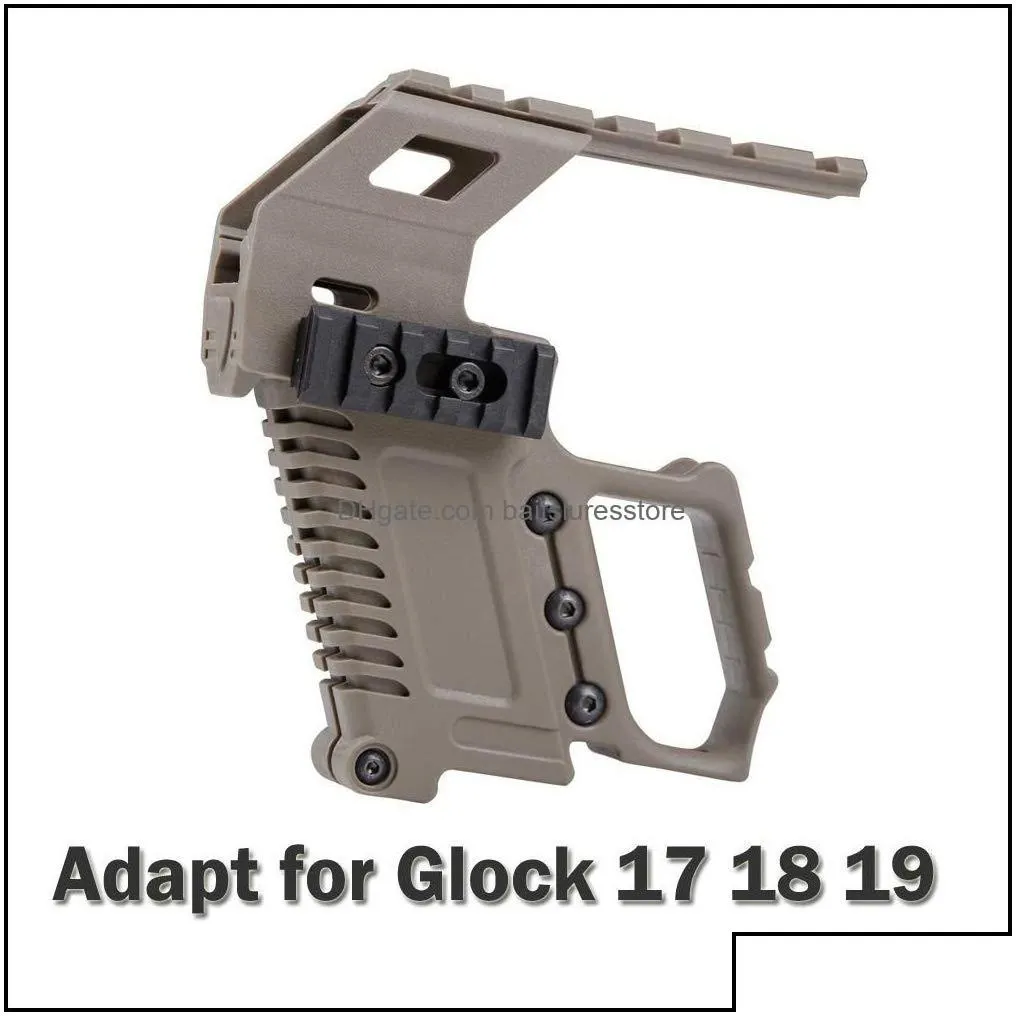 tactical abs mount w/rail panel for g17 g18 g19 gbb gear accessories