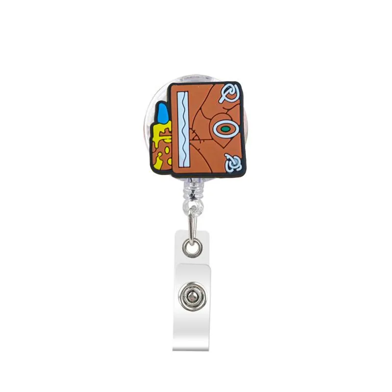 Business Card Files Cute Retractable Badge Holder Reel Clip On