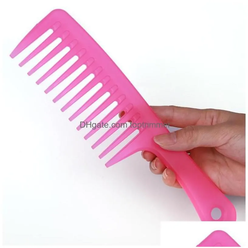 hair brushes antistatic large wide tooth comb hairdressing women hanging hole handle grip curly hairbrush beauty combs252n drop deli
