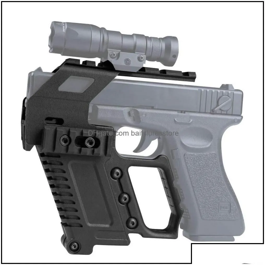 tactical abs mount w/rail panel for g17 g18 g19 gbb gear accessories