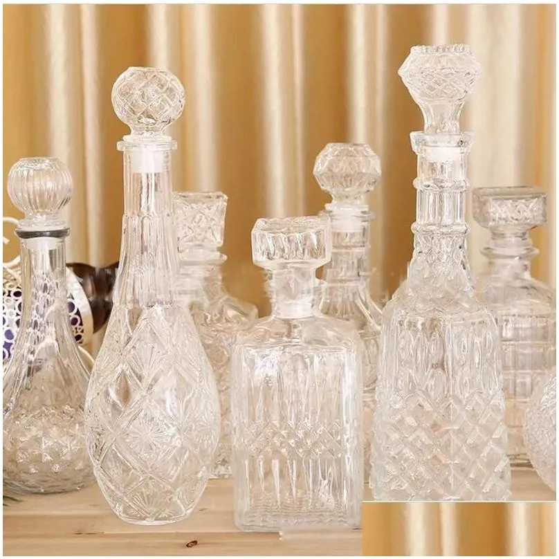 Wine Glasses 900ml/1000ml High Quality Clear Glass Bottle Decanter GLA-131