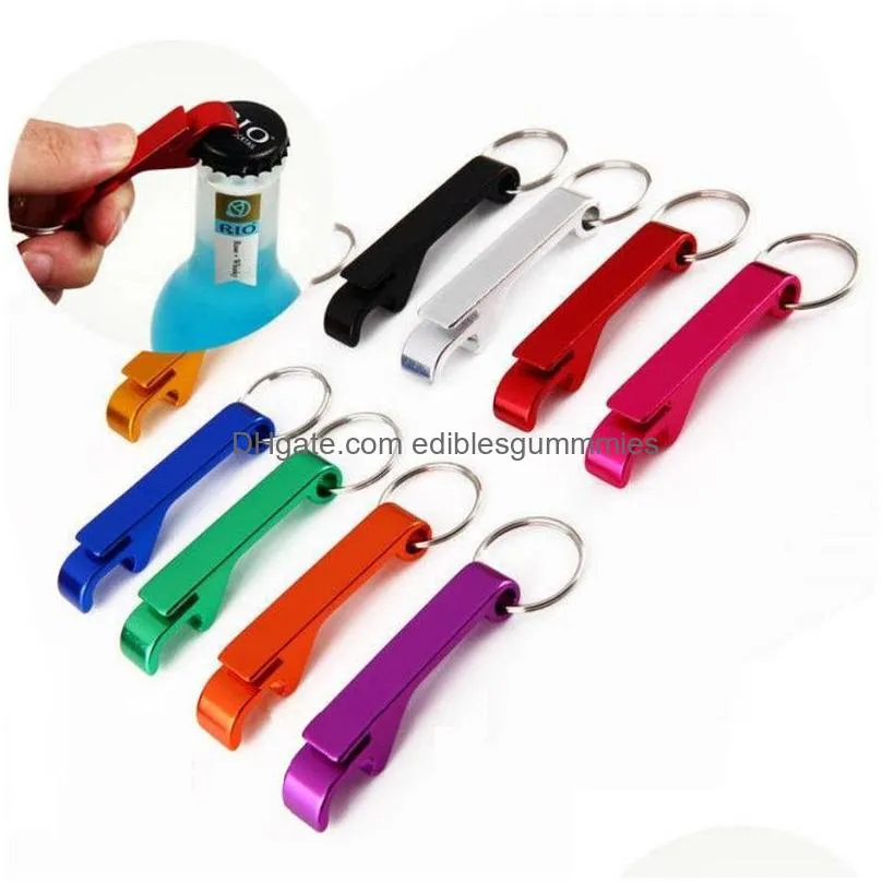  selling aluminum alloy key-chain beer wine opener creative multi function bottle opener bottle metal bar tools with key-chain