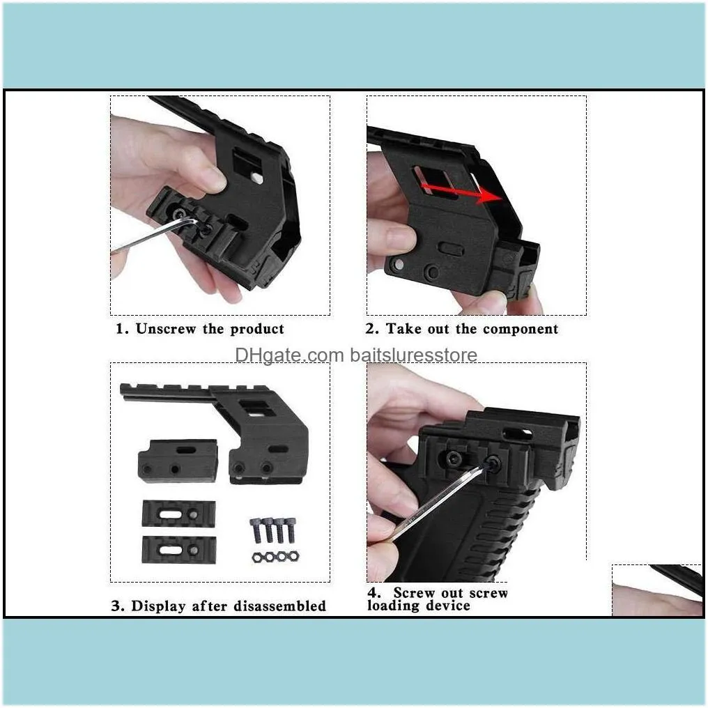 tactical abs mount w/rail panel for g17 g18 g19 gbb gear accessories