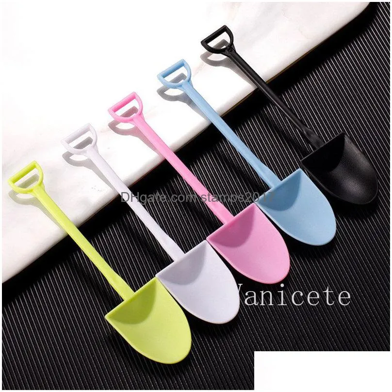 disposable plastic spoons ice cream cake dessert spoon pudding shovel yogurt scoop t9i002107