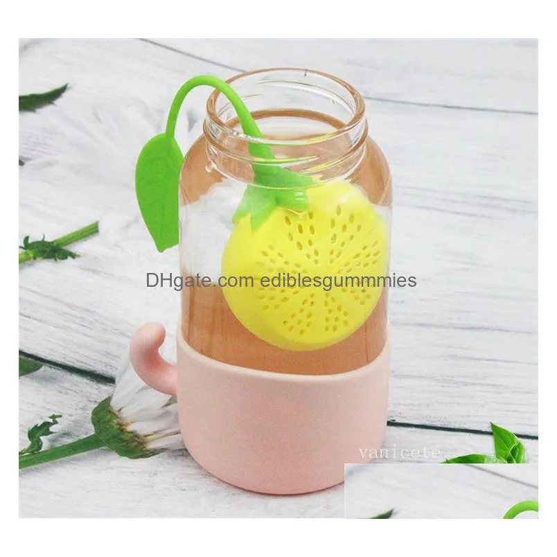 home silicone drinkware accessories cute red strawberry styles tea-strainer tea tools infuser filter b0454