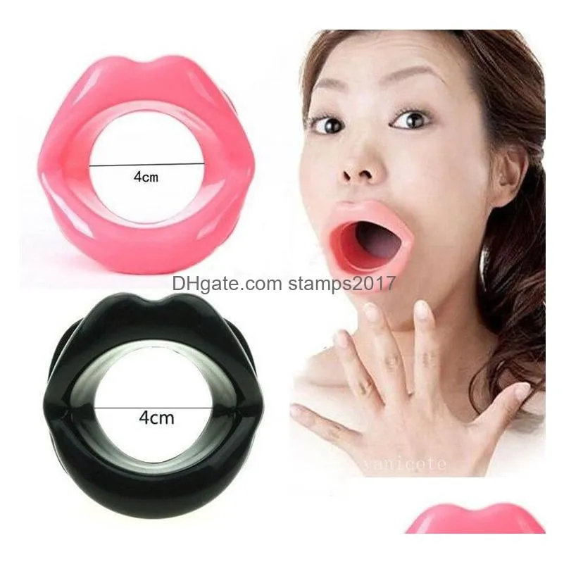 home party favor 6 colors silicone rubber face slimmer exerciser lip trainer oral mouth muscle tightener anti aging wrinkle massager care