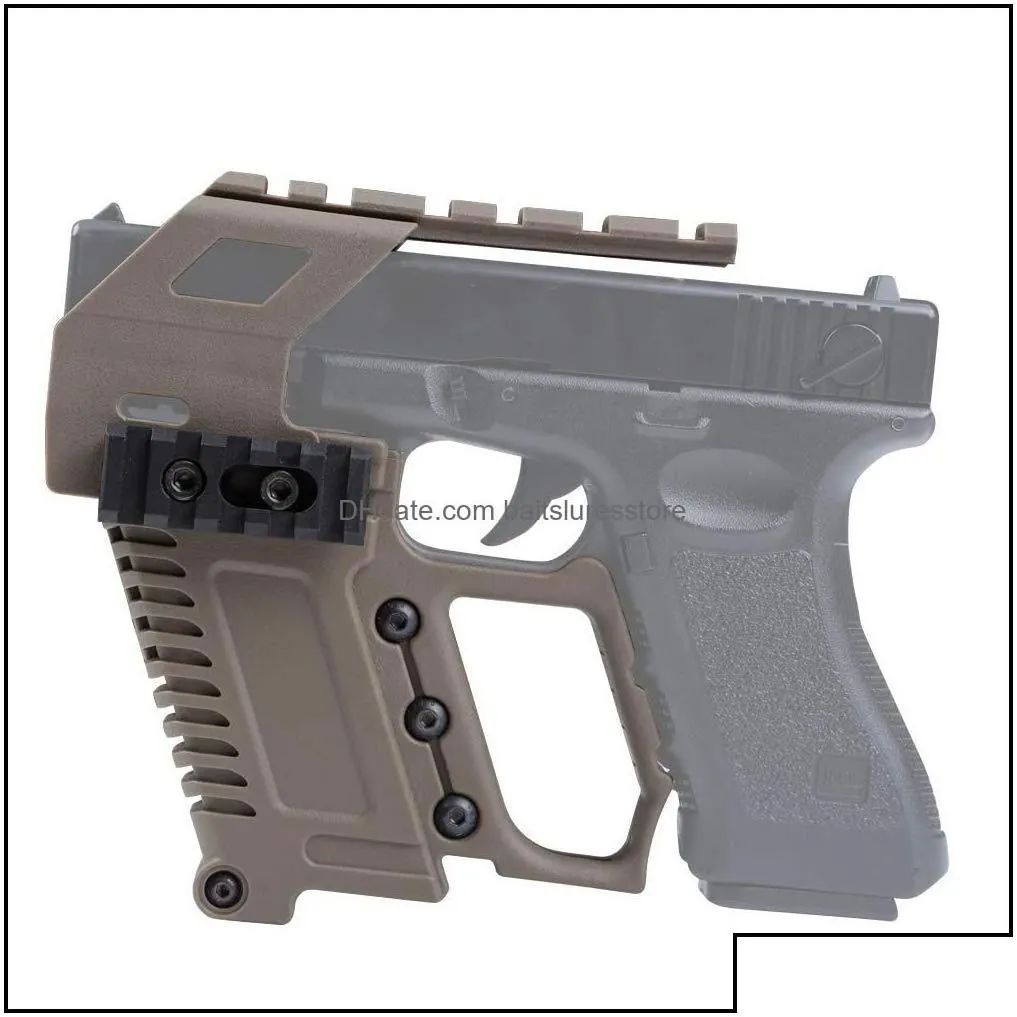 tactical abs mount w/rail panel for g17 g18 g19 gbb gear accessories