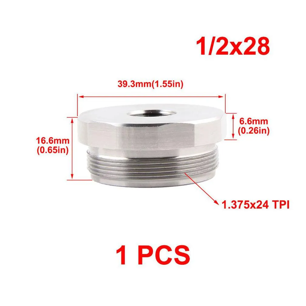 1.375x24 titanium end cap screw cups baffle adpater 1/2x28 5/8x24 for modular solvent trap fuel filter kit