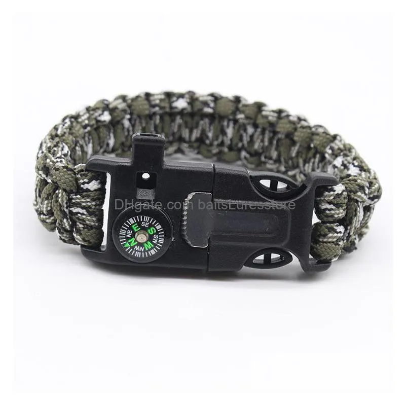 survival bracelets paracord bracelet compass hand chain outdoor equipment seven-core umbrella rope mti-function flite