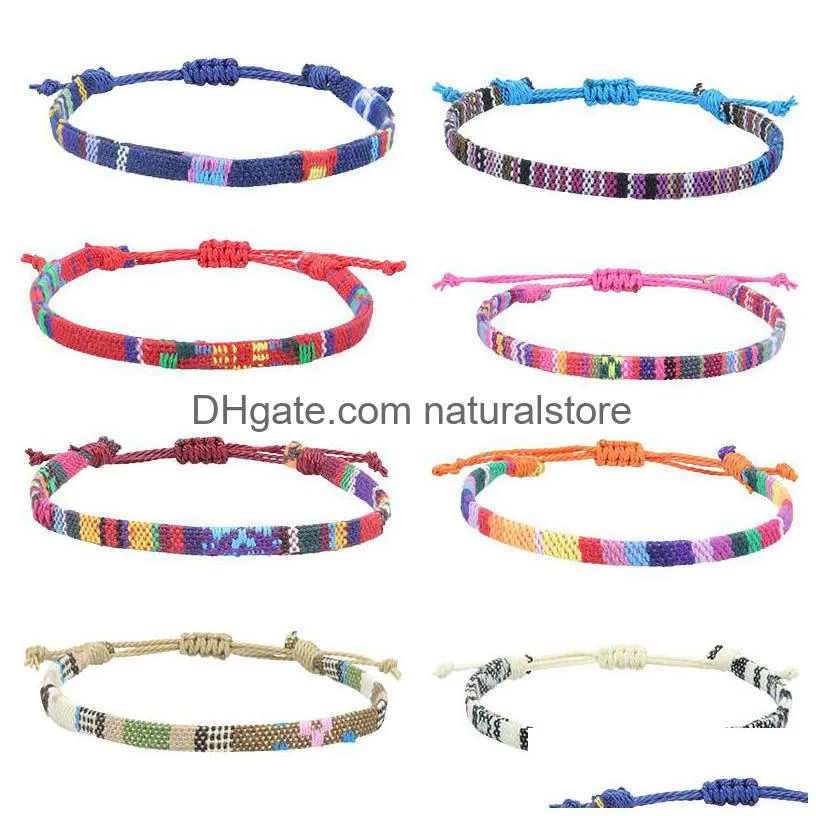 fashion ethnic element colors fabric anklets classical nepal style foot acsessories rope anklet size 18-36cm mix style