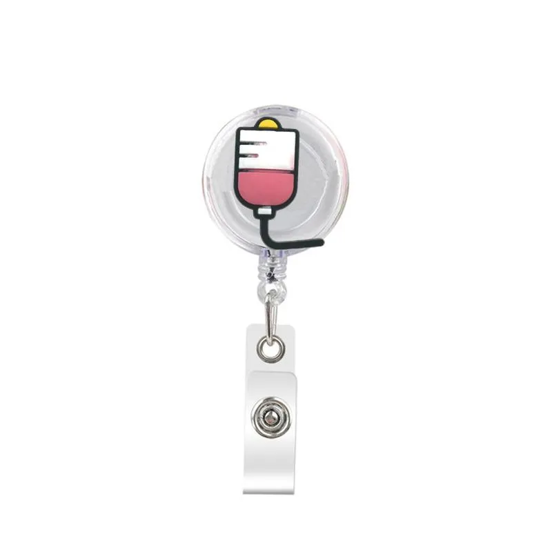 cute retractable badge holder reel badge reel - clip-on name badge tag with belt clip id badge reels clip card holder for office workers medical doctors nurses medical students and students