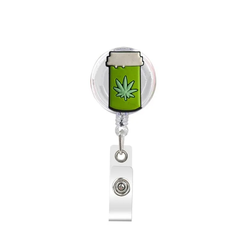 the flowers retractable badge reel with alligator clip name nurse id card badge holder reel decorative custom badge holder