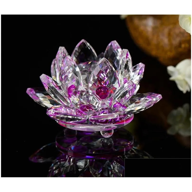 crystal glass lotus candle holders flower candle tea light holder 30mm tealight buddhist wedding bar party candlestick