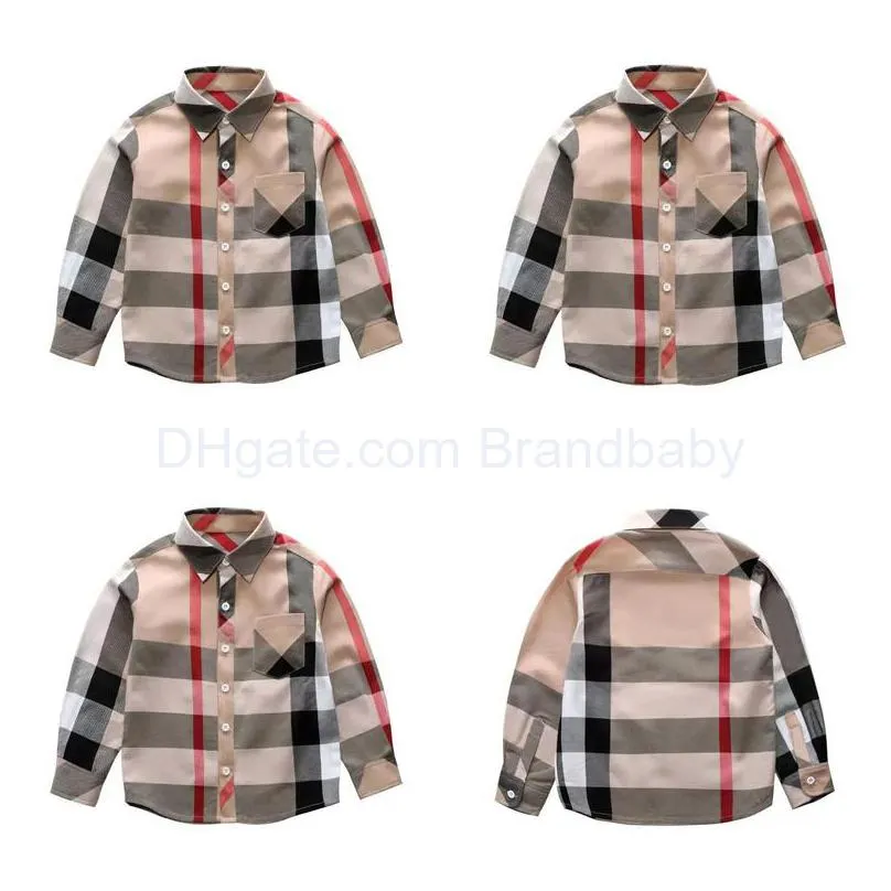 toddler boy shirt clothes autumn kids long sleeve plaid t shirt lapel fashion cotton classic plaid tops boys shir