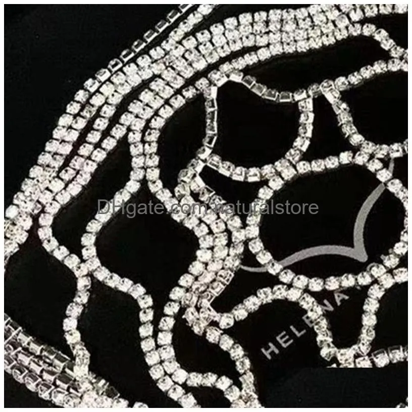 stonefans hollow wedding rhinestones head chain mesh piece bridal jewelry crystal band cap hat hair accessories 220804