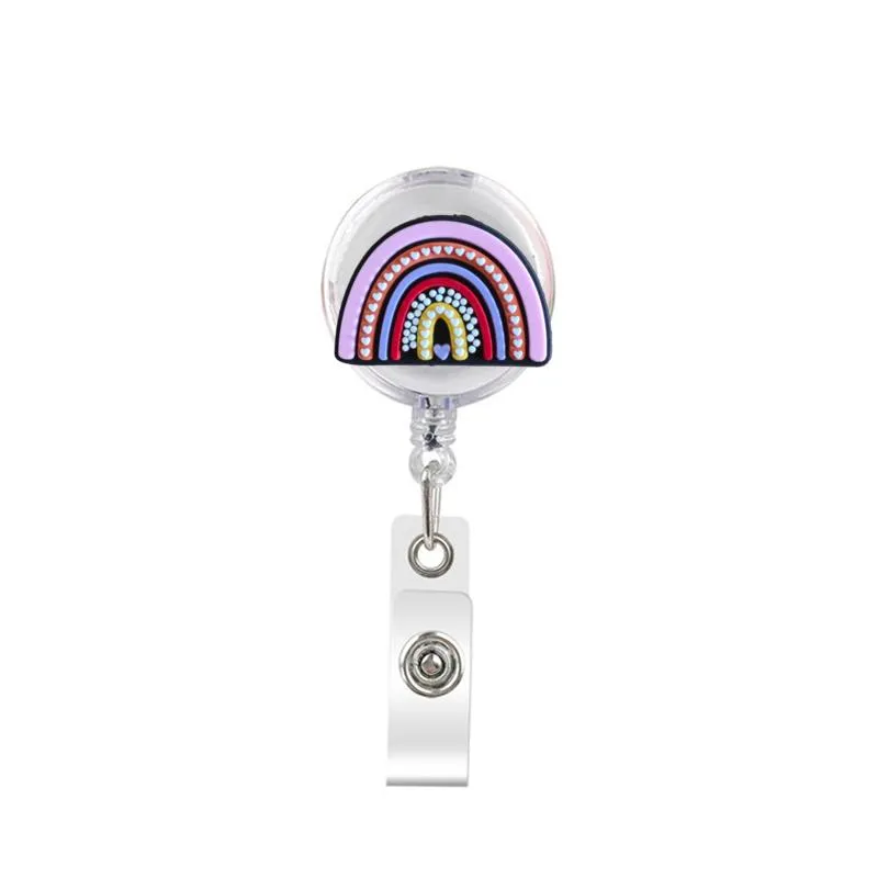 Retractable Witch Retractable Key Ring Badge Reel With Alligator