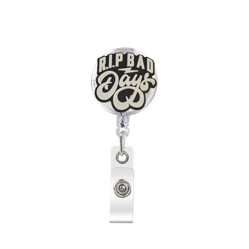 cute retractable badge holder reel badge reel - clip-on name badge tag with belt clip id badge reels clip card holder for office workers kiss doctors nurses medical students and students