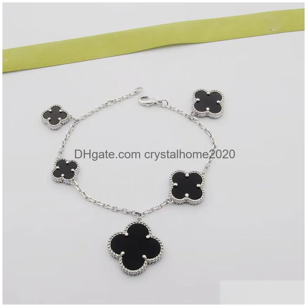 top quality four leaf clover bracelet fashion brand classic fashion brand men women bracelet party valentine`s day gift