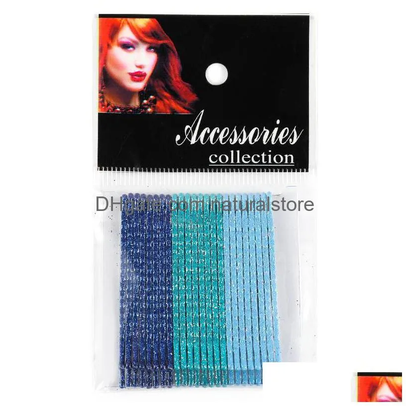 ins net red fashion accessories hair clips korean version of glitter small wild headdress wave colorful card