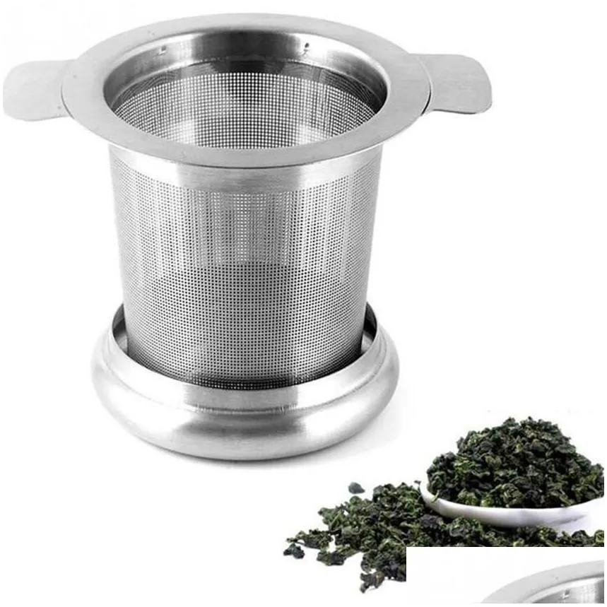 fine mesh tea strainer lid coffee filters reusable stainless steel teas infusers