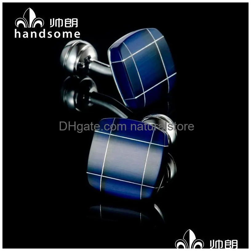 kflk jewelry fashion shirt cufflinks for mens gift brand cuff links buttons blue high quality abotoaduras gemelos free shipping