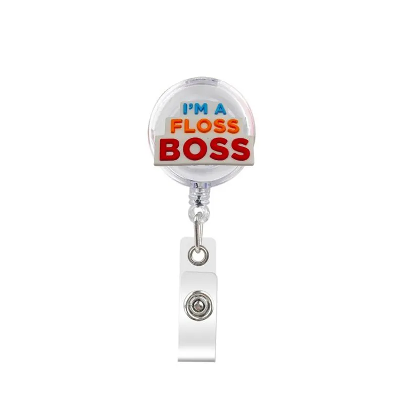 cute retractable badge holder reel badge reel - clip-on name badge tag with belt clip id badge reels clip card holder for office workers kiss doctors nurses medical students and students