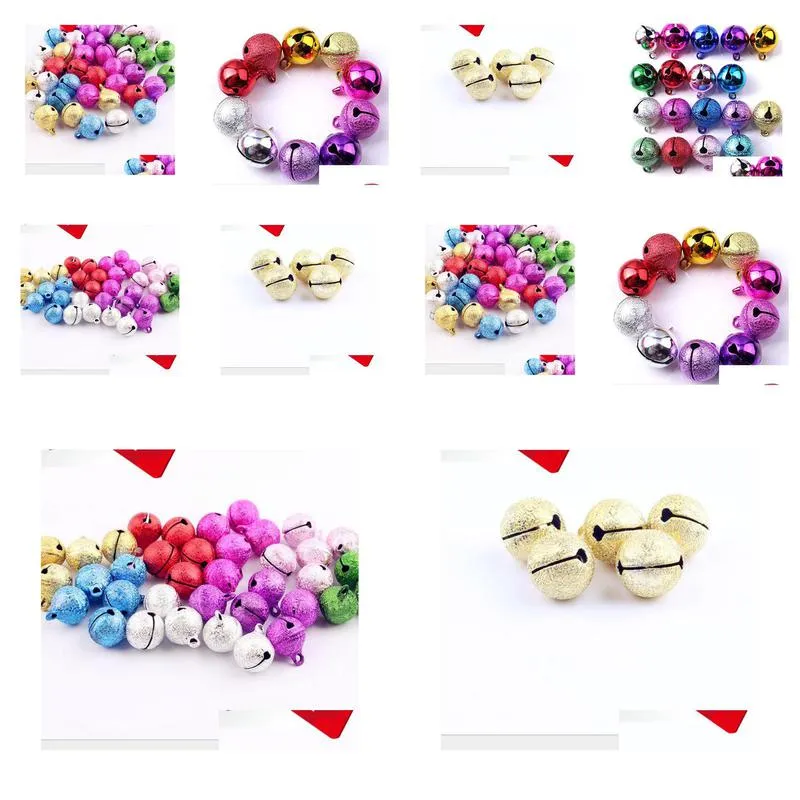 2021 wholesale-festival styling 240pcs/lot mixed colors small jewelry bells findings, christmas decoration ornament jingle bells