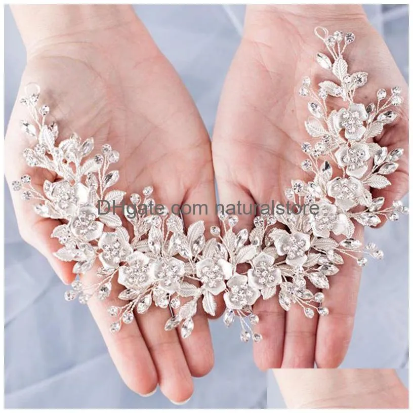 luxurious wedding hair accessories for women flower headbands bride tiara headband headpiece hairband 220804