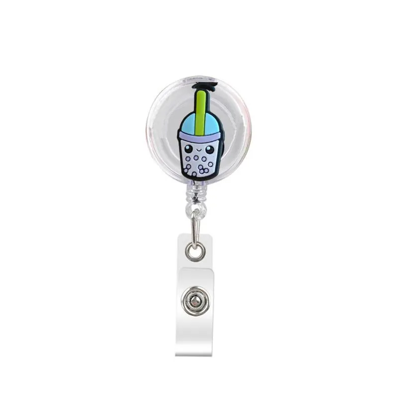 Business Card Files Cartoon Cute Retractable Badge Holder Reel