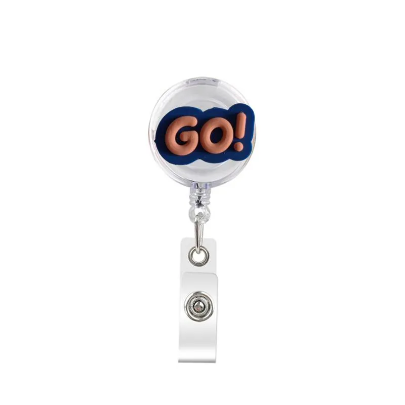 cute retractable badge holder reel badge reel - clip-on name badge tag with belt clip id badge reels clip card holder for office workers miss you doctors nurses medical students and students