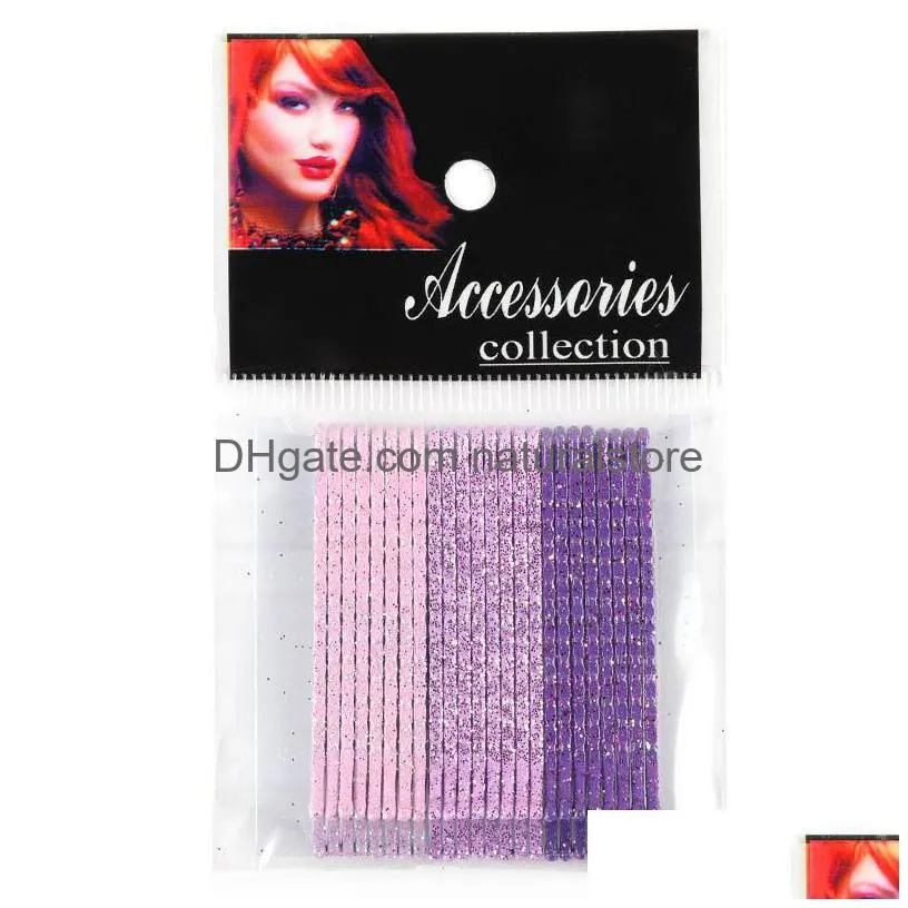 ins net red fashion accessories hair clips korean version of glitter small wild headdress wave colorful card